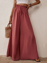 Perfee Frill Tied Wide Leg Pants OutfitFlow